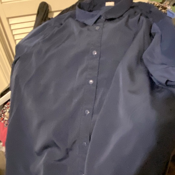 Roaman's Tops - Roaman’s Navy Blue Blouse Sz 3X. Polyester slick